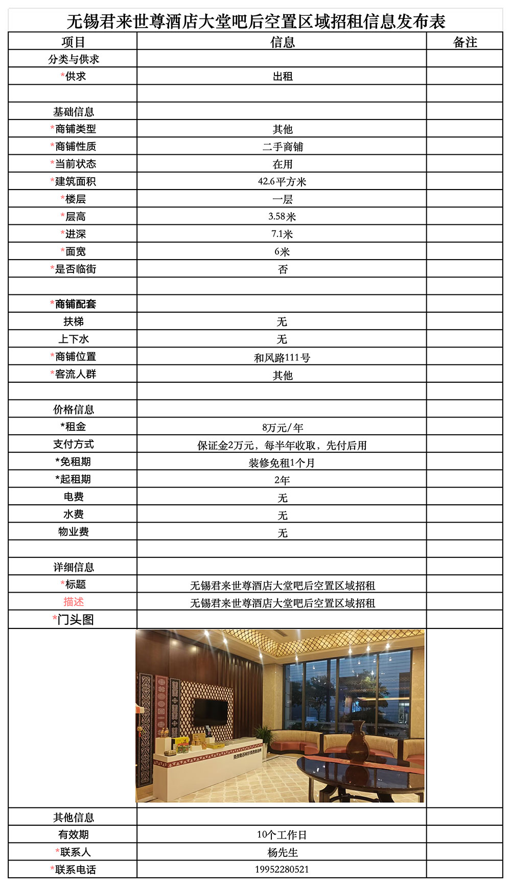 招租信息发布表—无锡君来世尊酒店大堂吧后空置区域_无锡君来洲际酒店001号商铺.jpg